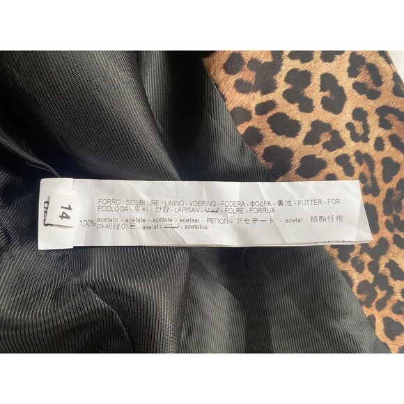 Zara Leopard Animal Print Open Front 3/4 Sleeve Lightweight Blazer Jacket Sz XS - Picture 10 of 10